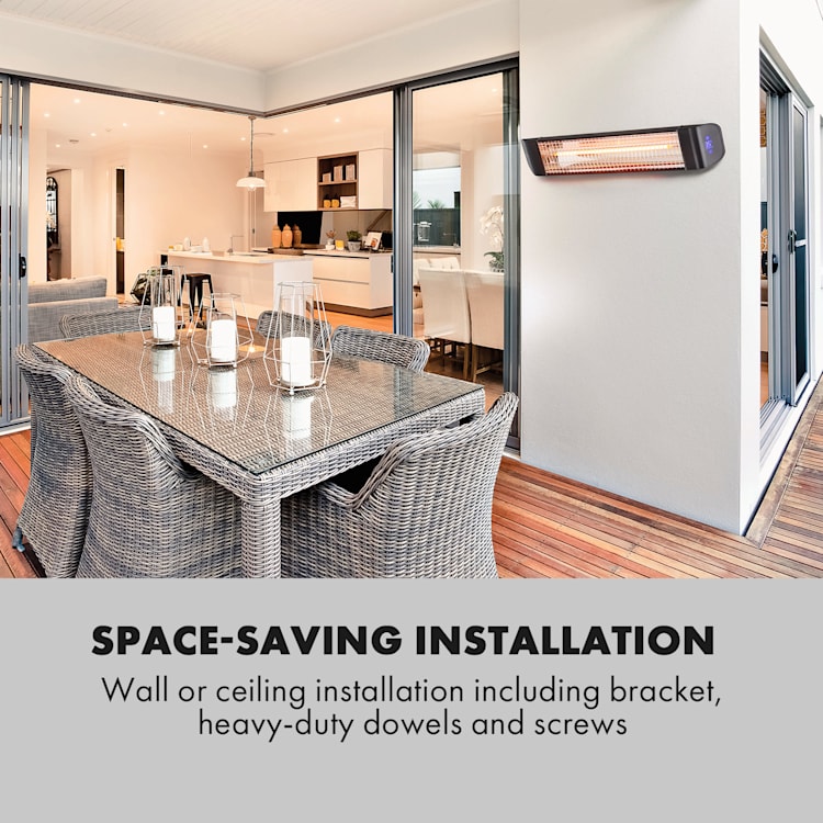 Smartwave, infracrvena grijalica, 2400 W, WiFi, upravljanje putem aplikacije, crna Crna