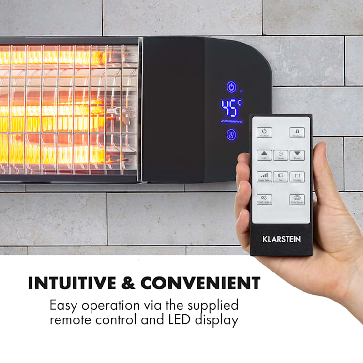 Smartwave, infracrvena grijalica, 2400 W, WiFi, upravljanje putem aplikacije, crna Crna