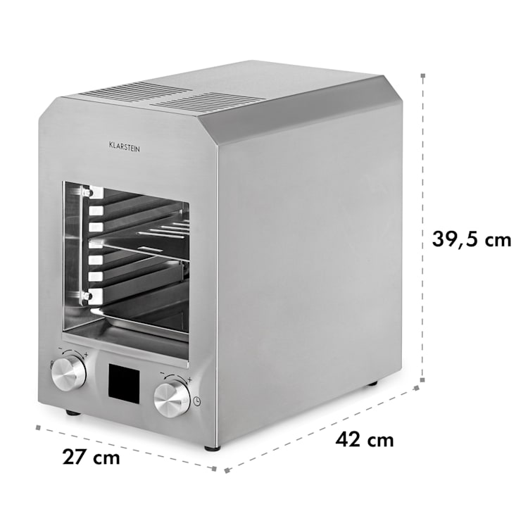 Hannibal Hochtemperaturgrill Indoor 2.200W 850°C Edelstahl silber Silber
