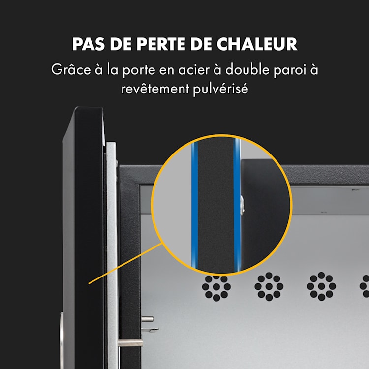 Pasadena barbecue-fumoir à gaz 2,5kW fonction chauffante 180 °C / 350 °F max 58 x 108 x 53,5 cm