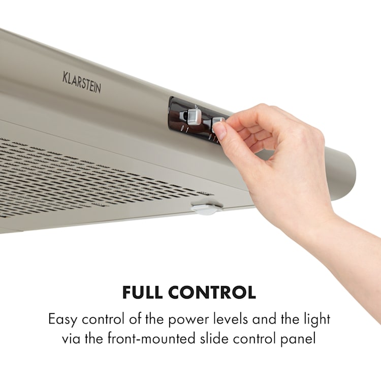 Capannina Undercounter Hood 60cm 166m³ / h LED Slider Silver Sliders | Grey
