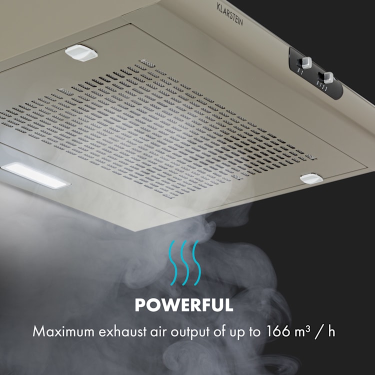 Capannina Undercounter Hood 60cm 166m³ / h LED Slider Silver Sliders | Grey