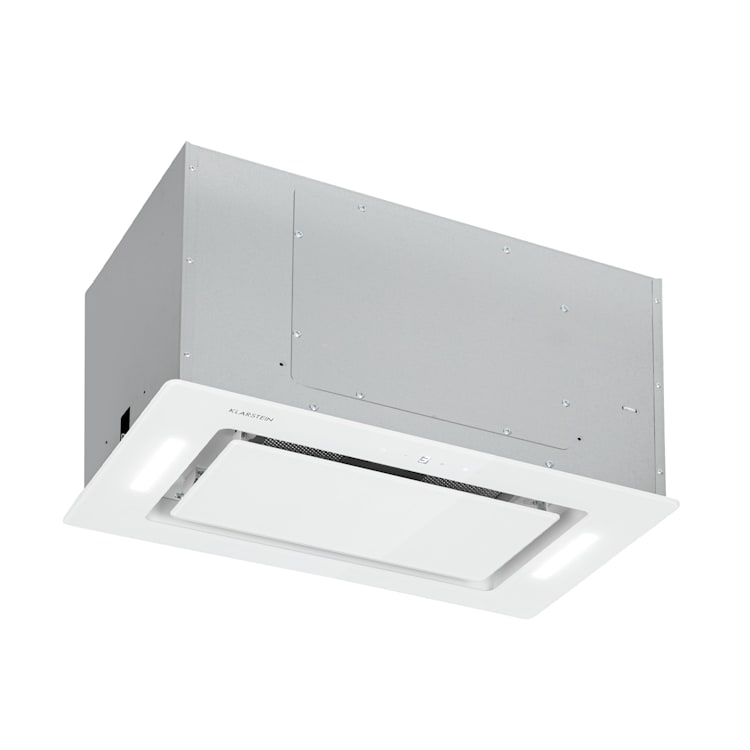 Hektor Eco Dunstabzugshaube Lüfterbaustein 52 cm 566 m³/h Touch Glas weiß Weiß