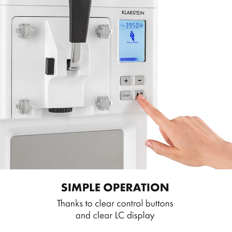 Sweet Sundae Ice Cream Machine Compressor 1.5l Stainless Steel White White