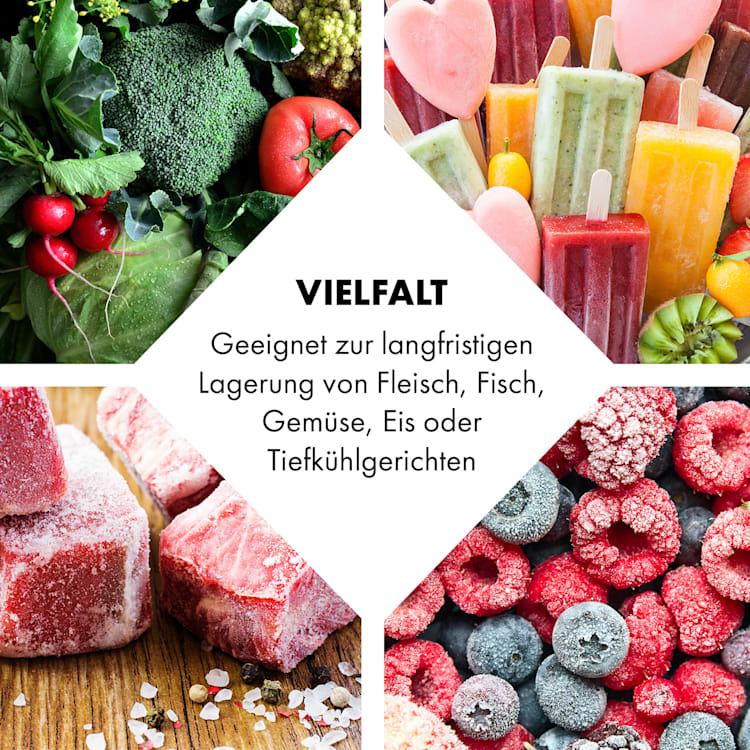Iceblokk 100 Gefriertruhe Gefrierschrank freistehend 98 Liter Slim Design 98 Ltr | Schwarz