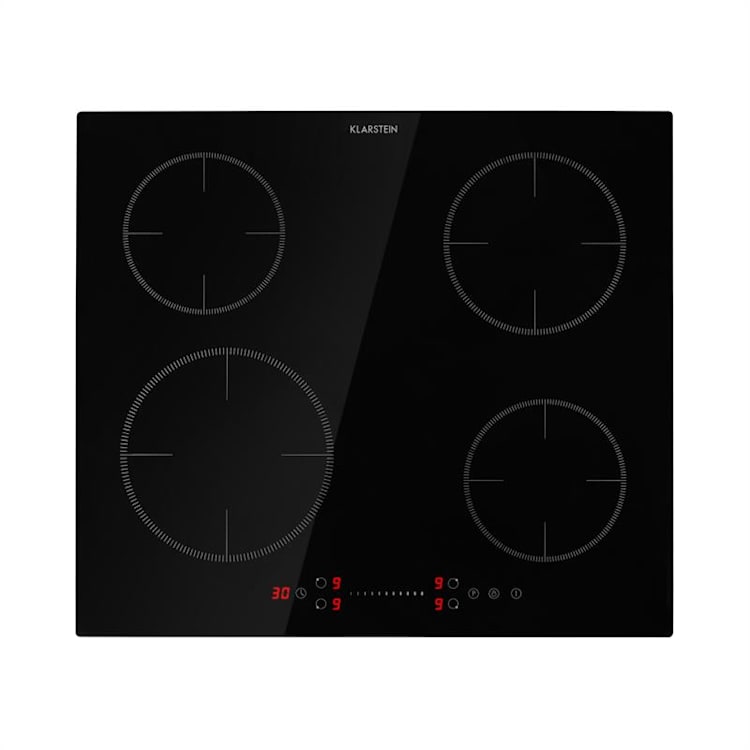 Virtuosa EcoAdapt Piano Cottura a Induzione a 4 Zone 7200W Vetro nero