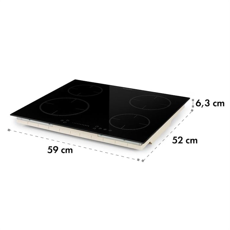 Virtuosa EcoAdapt Piano Cottura a Induzione a 4 Zone 7200W Vetro nero