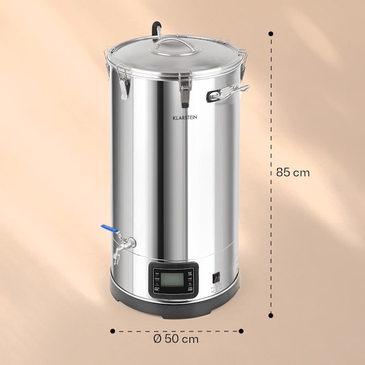 Mundschenk 3XL, sladový kotel, zařízení na vaření piva, 3000 W, 9 programů, 65 l 3XL | Stříbrná