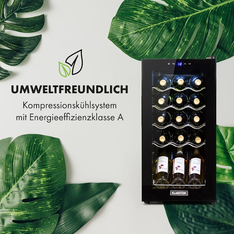 Shiraz 15 Slim Uno Weinkühlschrank 44l Touch-Bedienfeld 5-18°C 44 Liter / 15 Flaschen