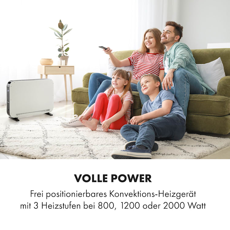 Baltrum Elektroheizung Konvektor 2000 W Standgerät Ohne Turboventilator