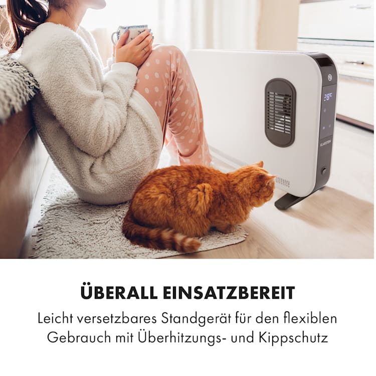 Baltrum Flow Elektroheizung Konvektor 2000 W Standgerät Mit Turboventilator