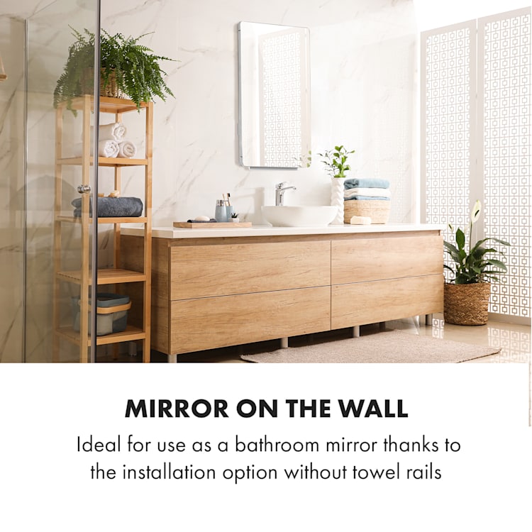 Hot Spot Crystal Flow Grelnik za kopalnico 45x82cm 36m² 2000W 5-40°C LED Mirror_front