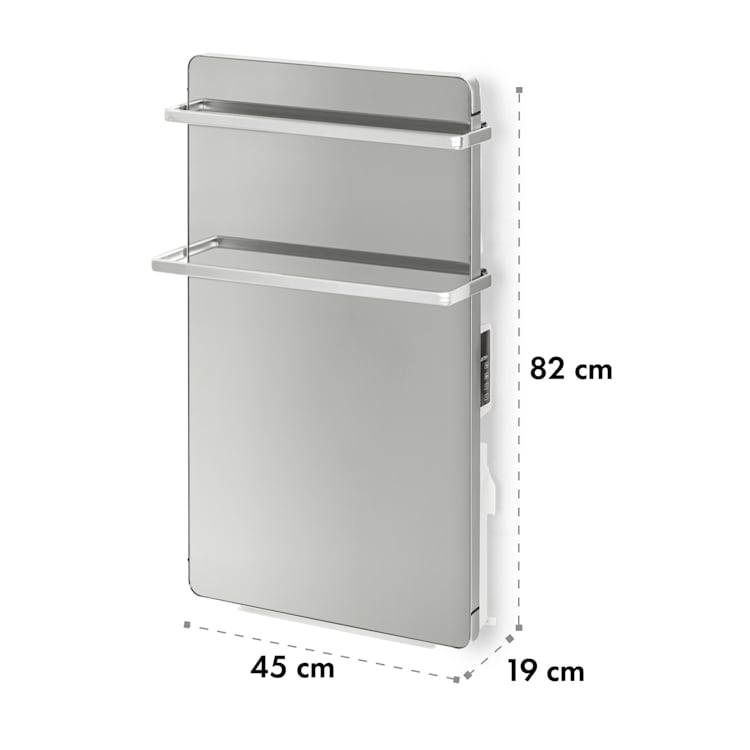 Hot Spot Crystal Flow 2-in-1 Heizgerät 45x82cm 40m² 2000W 5-40°C LED Spiegelfront Spiegelfront