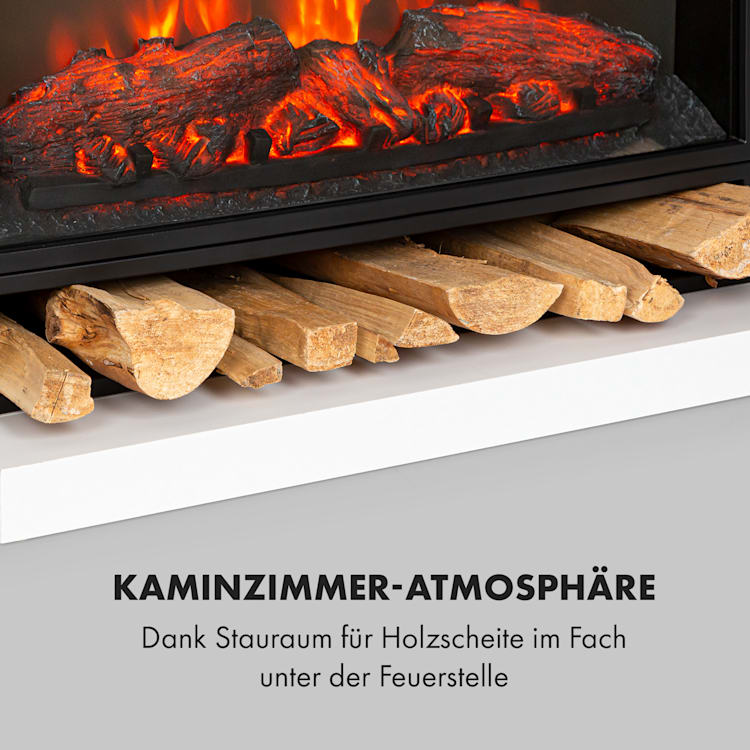 Vulsini Nightfall Elektrokamin 1900 W LED-Technik Fernbedienung Kamingehäuse im Marmor-Look
