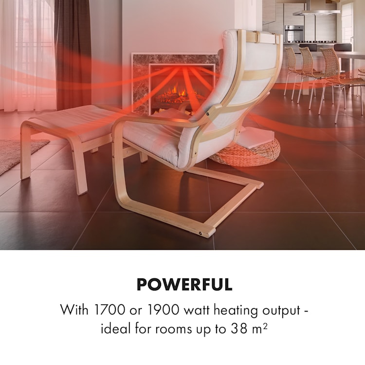 Vulsini Nightfall, elektromos kandalló,1900 W, LED technológia, távirányító, szürke Chassis in marble look