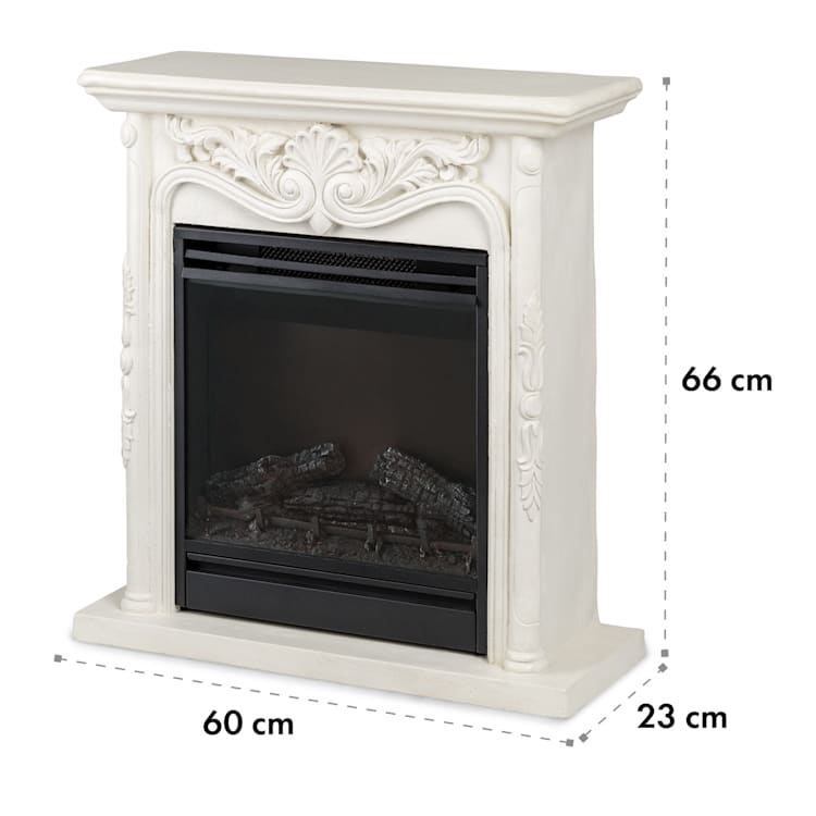 Etna Pozzolana Electric Fireplace 1800W Weekly Timer Remote Control White