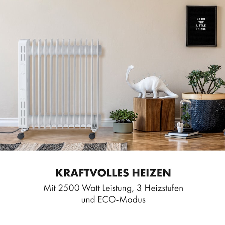 Thermaxx Heatstream Ölradiator 2500W 5-35 °C 24h-Timer Weiß