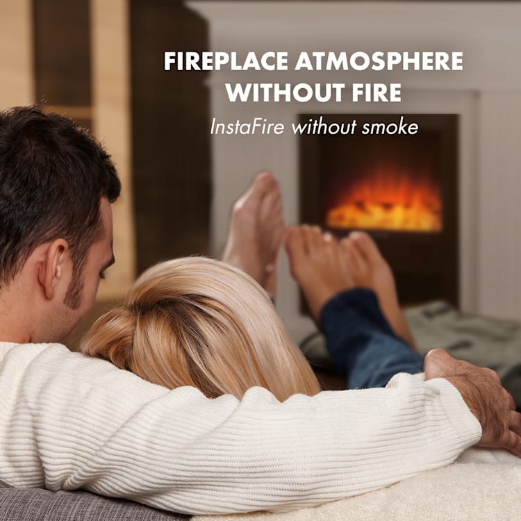 Chamonix Electric Fireplace Fan Heater 2000W Weekly Timer Remote Control White