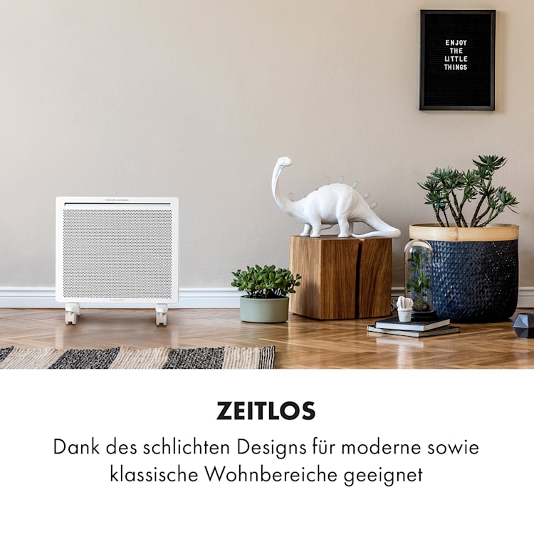 Klarstein Hot Spot Slimcurve Double Wave 2-in-1 Heizgerät 1000W Wochentimer weiß Weiß | 1000 W