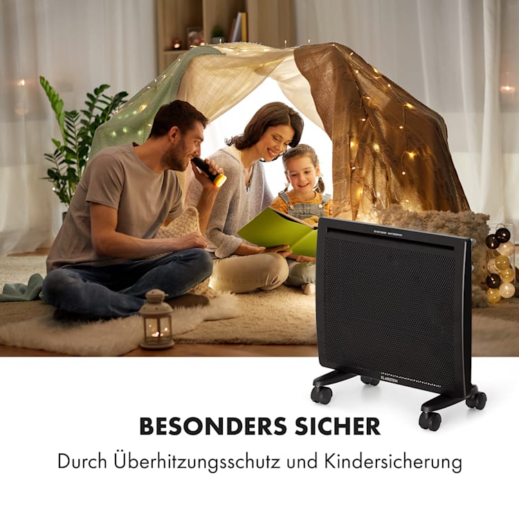 Hot Spot Slimcurve Double Wave 2-in-1 Heizgerät 1000W Wochentimer Stahlblech 1000 W | Schwarz