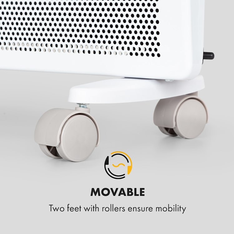 Hot Spot Slimcurve Double Wave, Heater, 2000W, Weekly Timer, White 2000 W | White