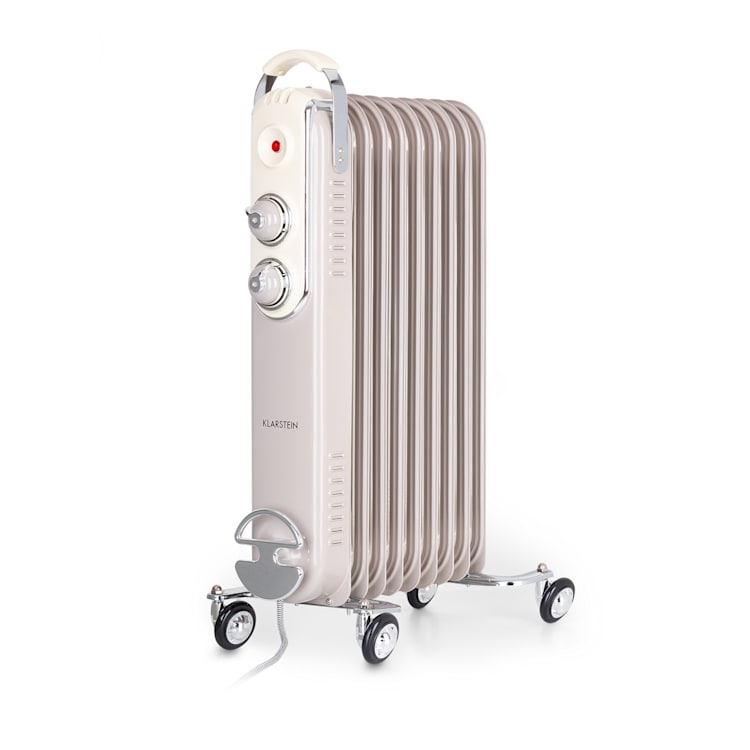 Thermaxx Retroheat Ölradiator 2000W Bodenrollen Taupe