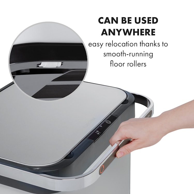 Touchless Ultraclean, szemetes, 60 l, 3 tartály, rozsdamentes acél, ezüst Ezüst