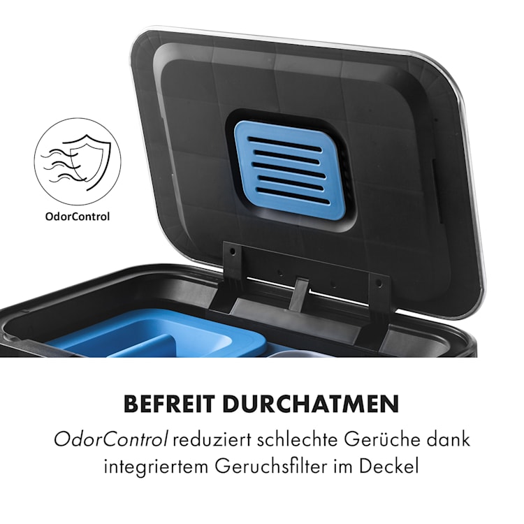 Touchless Ultraclean Sensor-Mülleimer 60L 3 Behälter Edelstahl Weiß