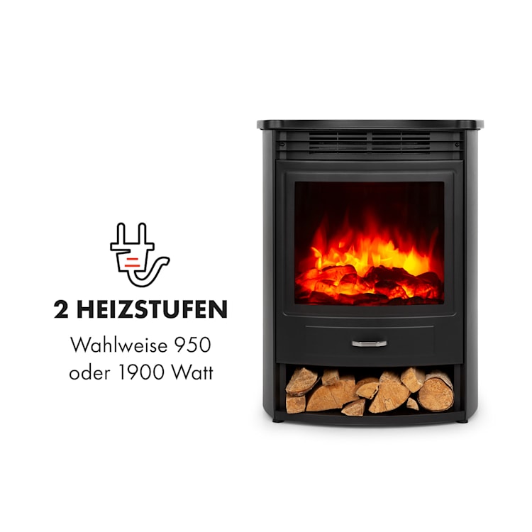 Bormio S Smart Elektrokamin 950/1900W Thermostat Wochentimer