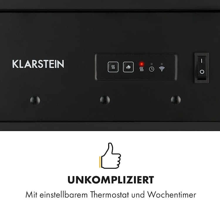 Bormio S Smart Elektrokamin 950/1900W Thermostat Wochentimer
