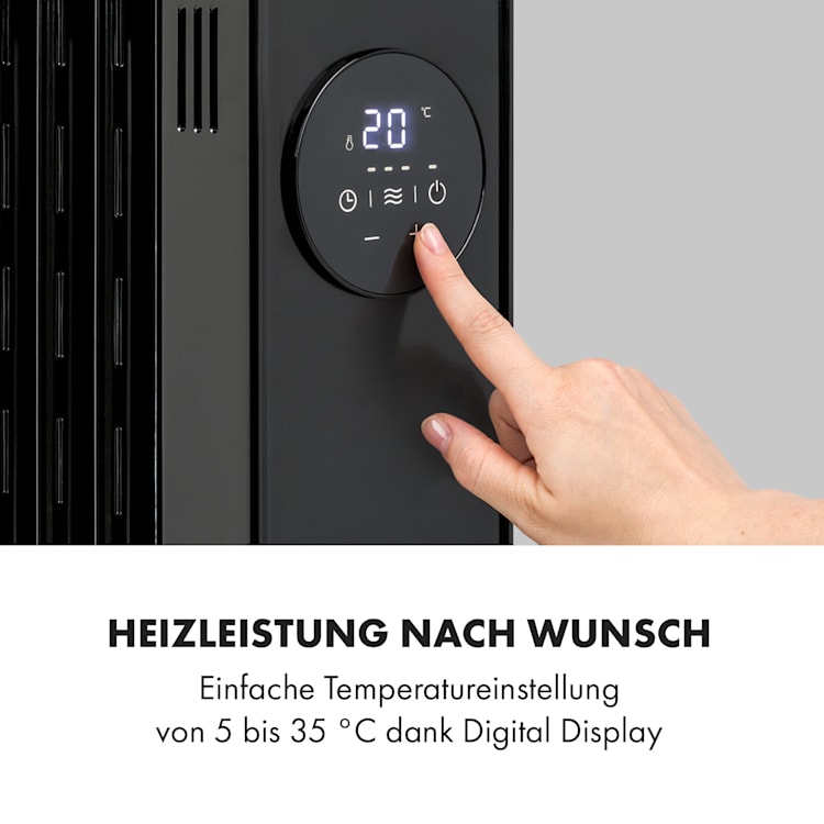 Thermaxx Heatstream Ölradiator 2500W 5-35 °C 24h-Timer Schwarz