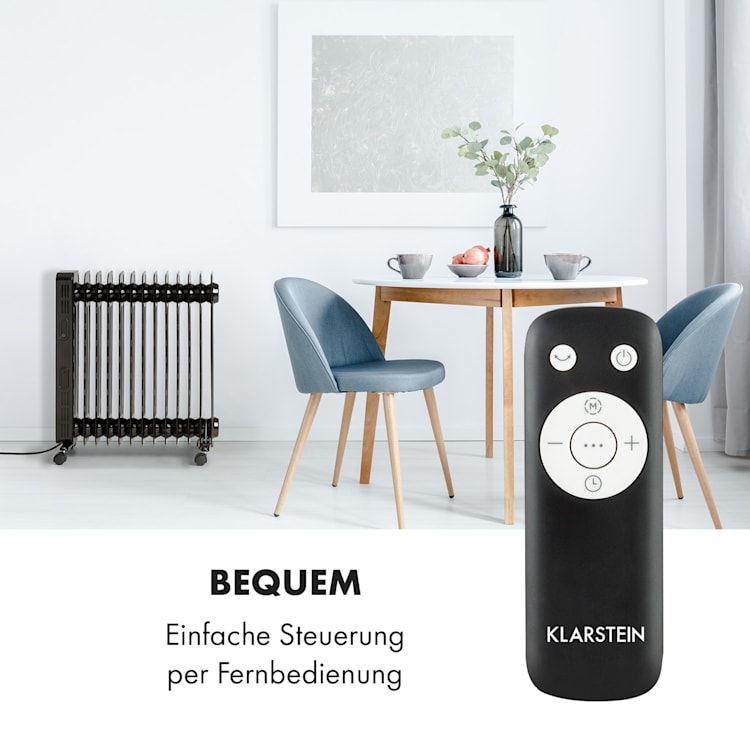 Thermaxx Heatstream Ölradiator 2500W 5-35 °C 24h-Timer Schwarz