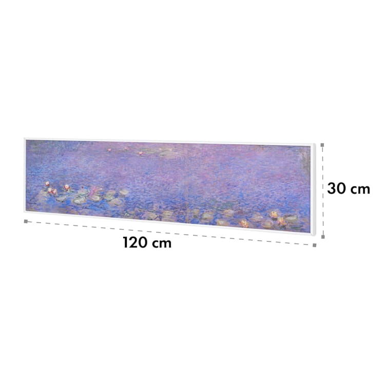 Wonderwall Air Art Smart Infrarotheizung 120x30cm 350W Wandinstallation App-Steuerung Seerosen 120 x 30 cm / Design: Seerosen