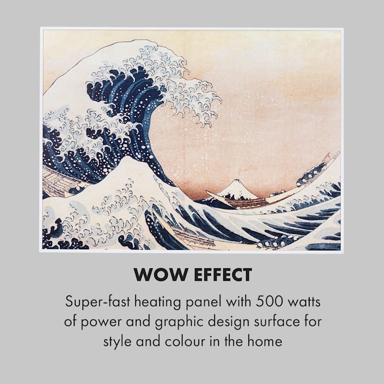 Wonderwall Air Art Smart Infrared Heater 80x60cm 500W Blue Waves 80 x 60 cm / design: waves