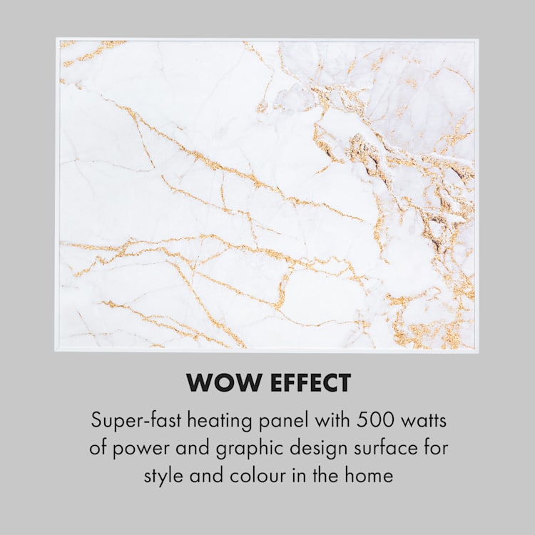 Wonderwall Air Art Smart Infrared Heater 80x60cm 500W Marble 80 x 60 cm / design: marble