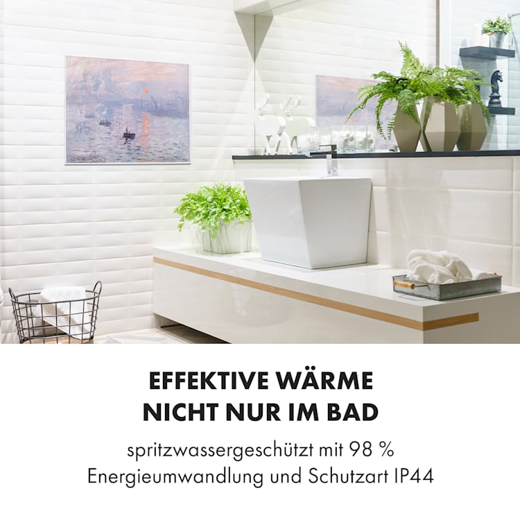 Wonderwall Air Art Smart Infrarotheizung 80x60cm 500W Wandmontage Sonnenaufgang 80 x 60 cm / Design: Sonnenaufgang