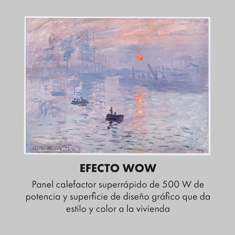 Wonderwall Air Art Smart Panel calefactor infrarrojo 80x60cm 500W Sol naciente 80 x 60 cm / Diseño: Sol naciente