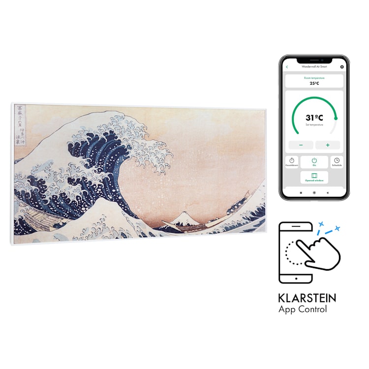 Wonderwall Air Art Smart Infrared Heater 120x60cm 700W App Waves 120 x 60 cm / design: waves