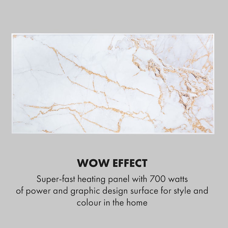 Wonderwall Air Art Smart Infrared Heater 120x60cm 700W App Marble I 120 x 60 cm / design: marble