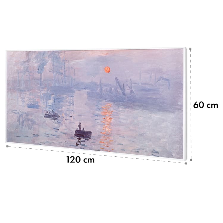 Wonderwall Air Art Smart Infrarotheizung 120x60cm 700W Wandinstallation App-Steuerung Sonnenaufgang 120 x 60 cm / Design: Sonnenaufgang