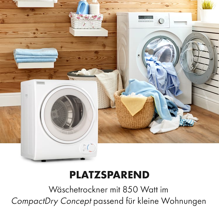 Jet Set 2500 Wäschetrockner Ablufttrockner 850W EEK C 2,5kg 50cm Weiß