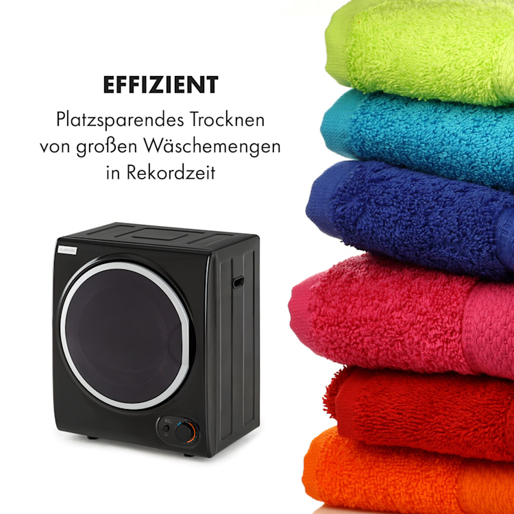 Jet Set 2500 Wäschetrockner Ablufttrockner 850W EEK C 2,5kg 50cm Schwarz