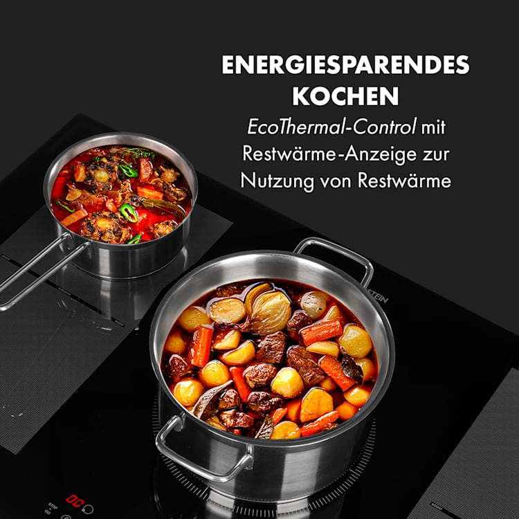 Delicatessa 90 Flex Einbaukochfeld Induktion 5 Zonen 7400W Autark Schwarz