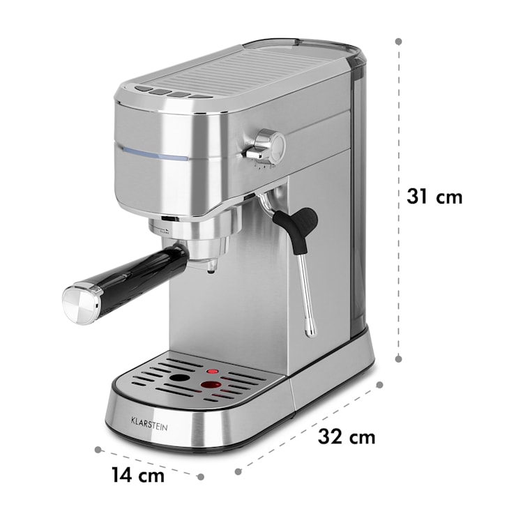 Futura, espresso kávovar, 20 bar, 1450 W, 1,25 l, nehrdzavejúca ušľachtilá oceľ Strieborná