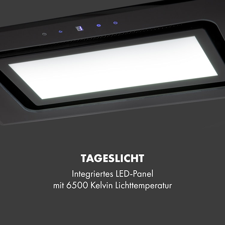 Hektor Brilliant Edition Lüfterbaustein 52 cm 506 m³/h Touch Glas Schwarz