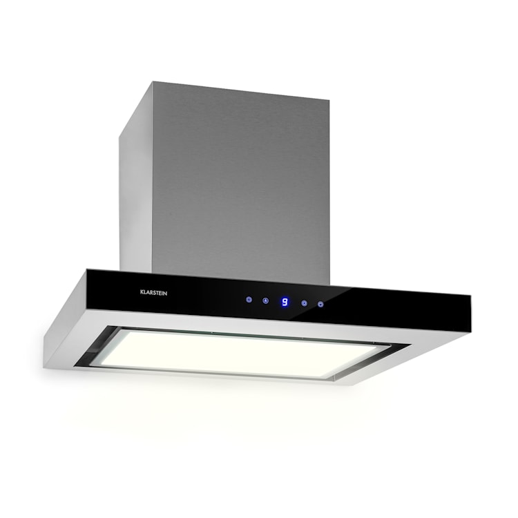 Ilona Brilliant Edition Wandabzugshaube 60cm 622m³/h Touch EEC B LED Glas Edelstahl 60 cm | Schwarz