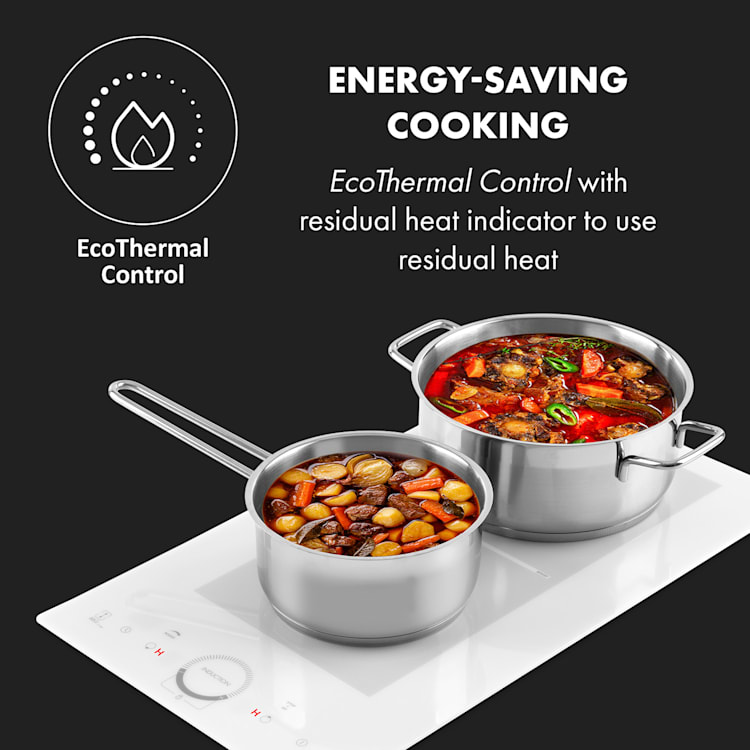 Delicatessa Slim Domino Cocina de inducción 3500W Temporizador 2 | Blanco