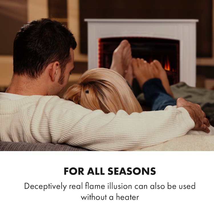 Klarstein, Lucerne Smart, Electric Fireplace, 1000 / 2000W, LED, 18-27 ° C, Weekly Timer