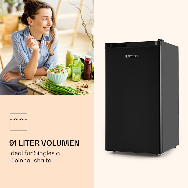 Obsidian Kühlschrank 90 Liter Gemüsefach 91 Ltr