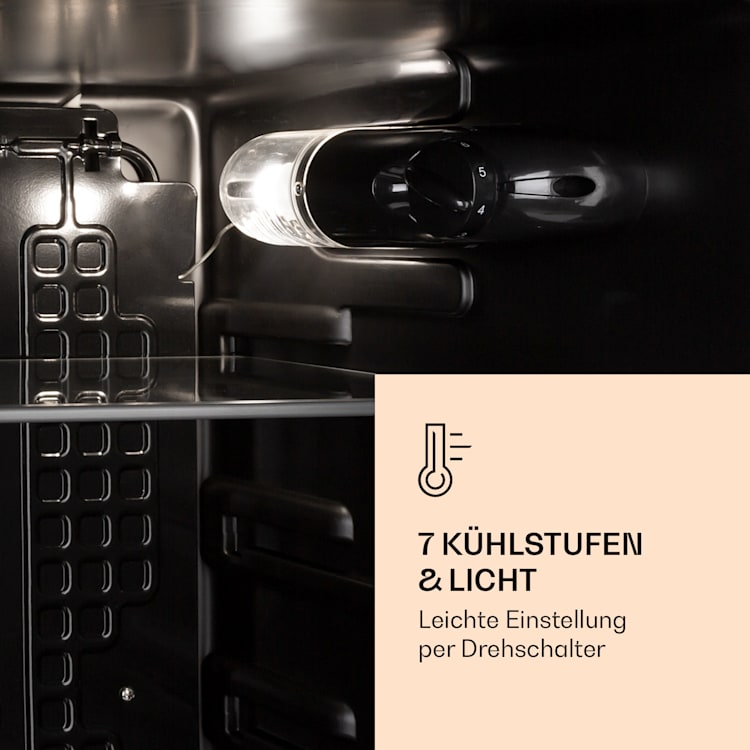 Obsidian Kühlschrank 90 Liter Gemüsefach 91 Ltr